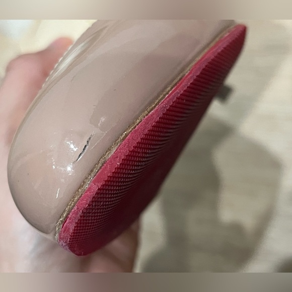 Nude Patent Leather Louboutins Fifille Heels - Picture 6 of 7